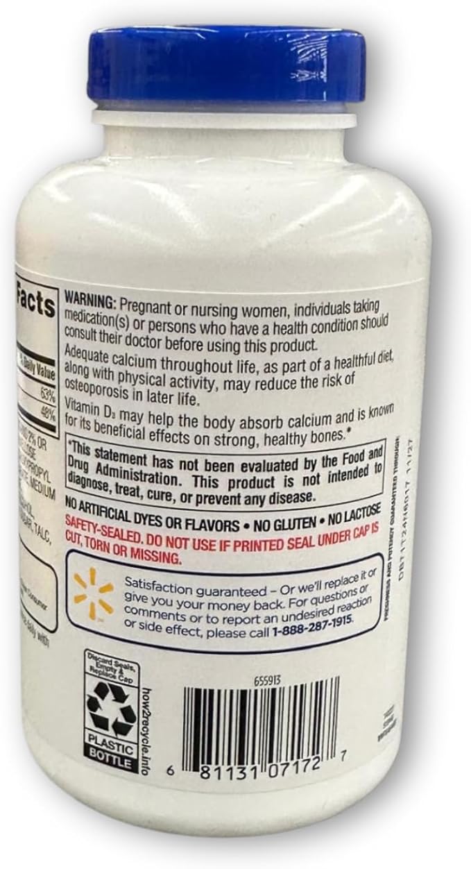 Calcium Citrate with Vitamin D3- Tablets 630mg 180ct (Pack of 1) Boxed by Fusion Shop Store