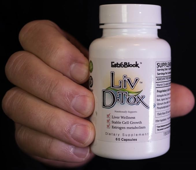 Liv D-Tox - 3-Pack 180 Capsules Total - Liver Detox and Cleanse Support Health Supplement with Turmeric Root Extract Milk Thistle Astragalus Wasabi Root and Asparagus (3)