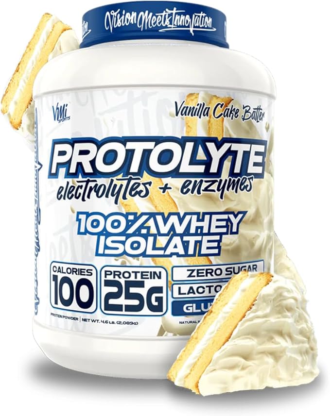 VMI Sports ProtoLyte Whey Isolate Protein Powder Vanilla Cake Batter 4.6 lbs