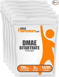 BulkSupplements.com DMAE Bitartrate Powder - Dimethylaminoethanol Bitartrate DMAE Supplement - Unflavored &amp Gluten Free 350mg per Serving 1kg (2.2 lbs) (Pack of 5)
