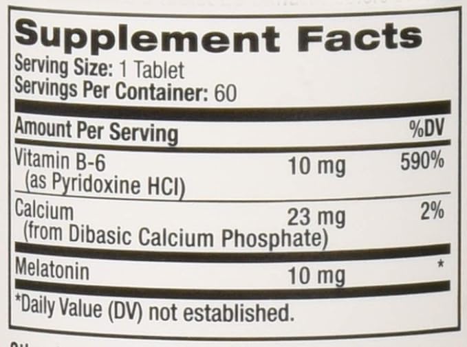 Natrol Advanced Sleep Melatonin Tablets Maximum Strength 10 mg 60 ea (Pack of 8)
