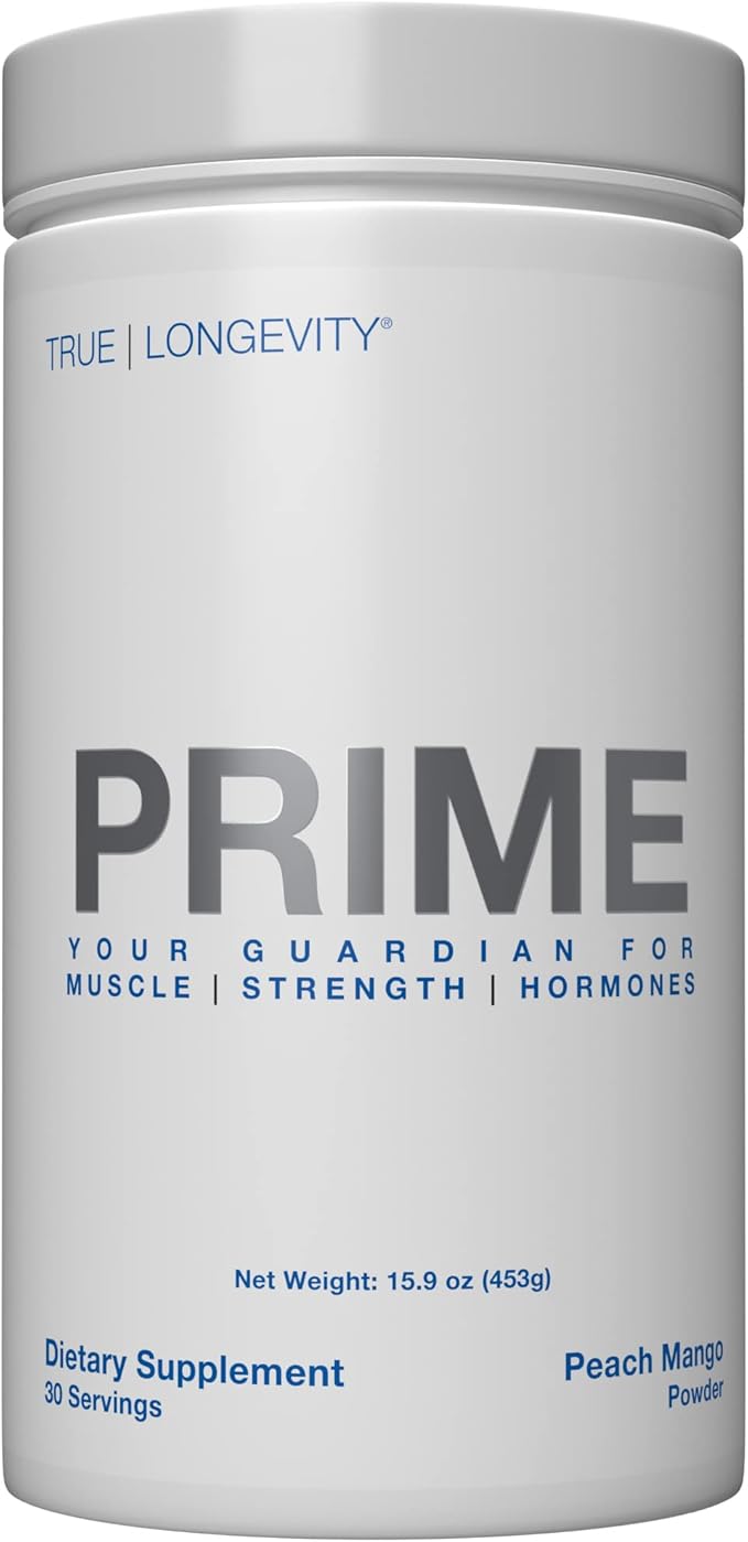 DRINK HRW Prime Men’s Health Supplement: Enhance Muscle Strength Vitality Scientifically Validated Premium Ingredients Boost Energy Endurance with Creatine + GAA Pro (Peach Mango 30 Servings)