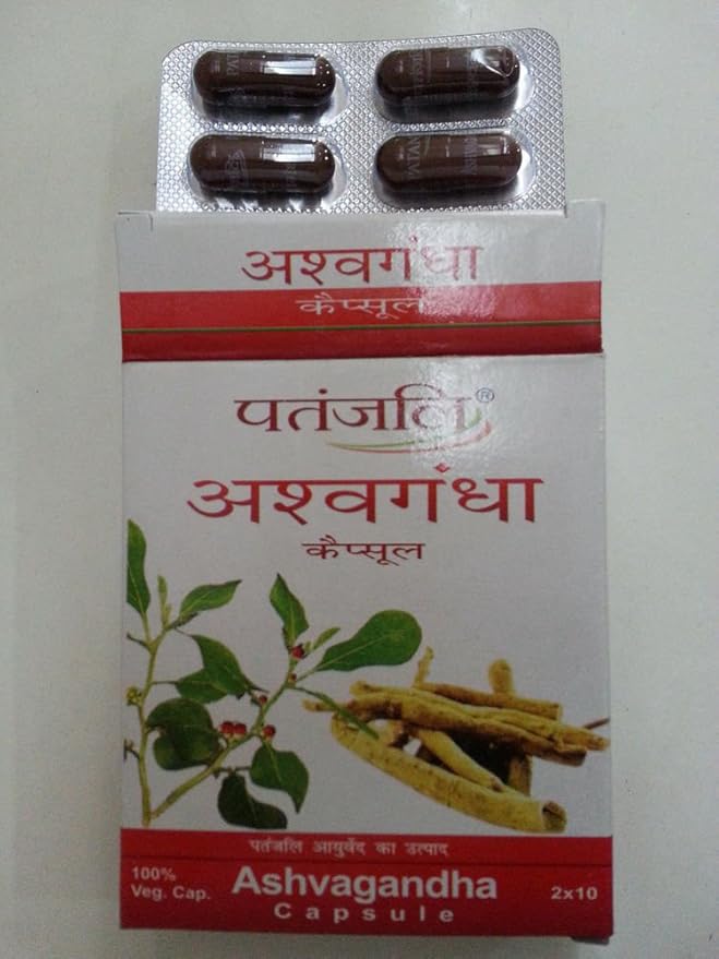 Patanjali Ashwagandha 20Capsule Per Pack Ayurved Unisex 10