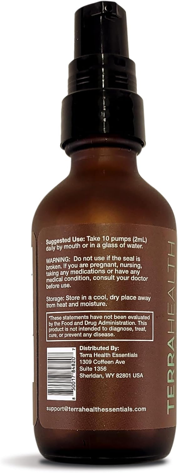 Terra Health Essentials Liposomal Vitamin D3 + K2 with CoQ10 &amp Selenium - High Absorption Liquid Supplement for Bone &amp Heart Wellness Calcium Support Immune &amp Mood Balance - 2oz 30-Day