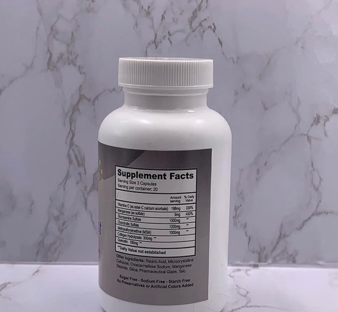 Vita-top Top Ligament Supplement | 100 Tablets | Glucosamine Chondroitin MSM Complex | Daily Routine Support | No Artificial Additives | Adult Use | Compact Bottle for Easy Storage-Bee Therapy