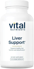 Vital Nutrients Liver Support Milk Thistle and Curcumin - Vegan Supplement - Herbal Combination to Support Healthy Liver Function* - Gluten Dairy and Soy Free - 120 Capsules