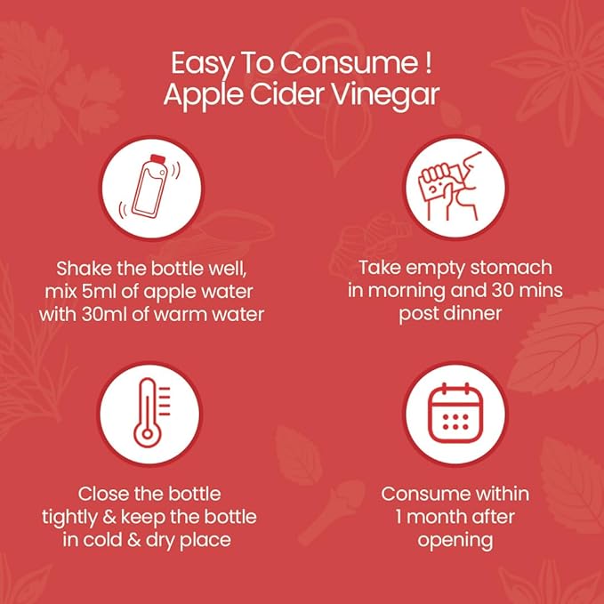 KRISHNA'S HERBAL &amp AYURVEDA Apple Cider Vinegar 1000 MlRawUnfilteredUnpasteurizedWith The Mother 1 l (Pack of 1) Standard