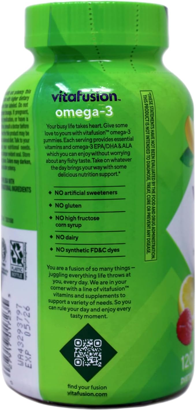 Vitafusion Omega-3 GTLvb Gummies - 120 Count (3 Pack) YzcrD