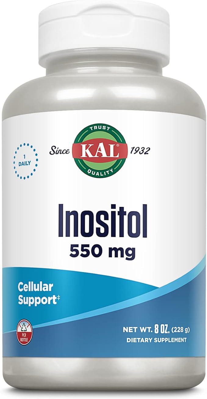 KAL Inositol Powder 550mg Brain Health Nervous System &amp Mood Support Supplement Cellular Health Support Enhanced Absorption Formula Easy to Mix Approx. 408 Servings 8oz