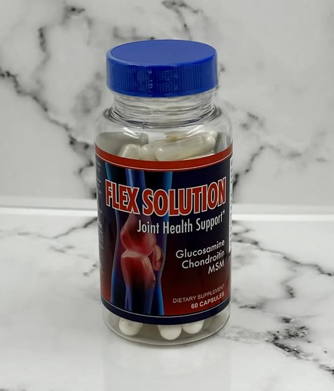 Flex Solution Pain Muscle Joint Relief Bones Support Pills 1 Bottle 60 Capsules Allnatural