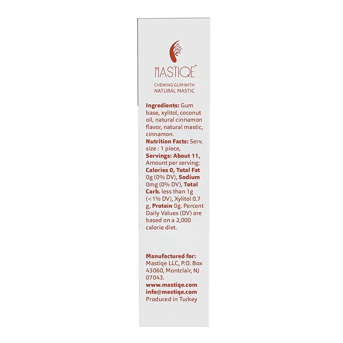 Mastiqe Sugar Free Hard Chewing Gum with Natural Mastic (Cinnamon)