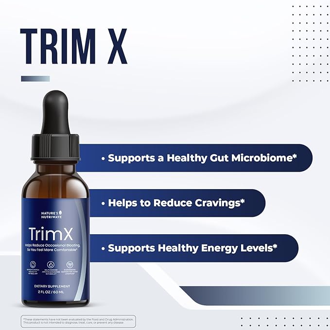 TrimX – Daily Liquid Botanical Supplement with Maca Green Tea Extract African Mango Raspberry Ketones &amp 20+ Herbal Ingredients – Non-GMO Stimulant-Free Formula – 2 fl oz (60 mL) 1 Month Suppl