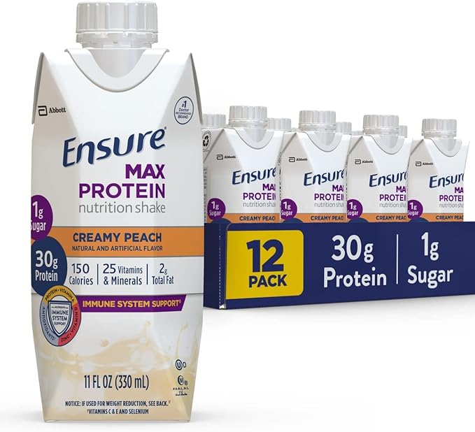 Ensure Max Protein Nutrition Shakes Variety Pack With 30g of Protein 1g of Sugar &amp Max Protein Nutrition Shake Liquid with 30g of Protein 1g of Sugar High Protein Shake