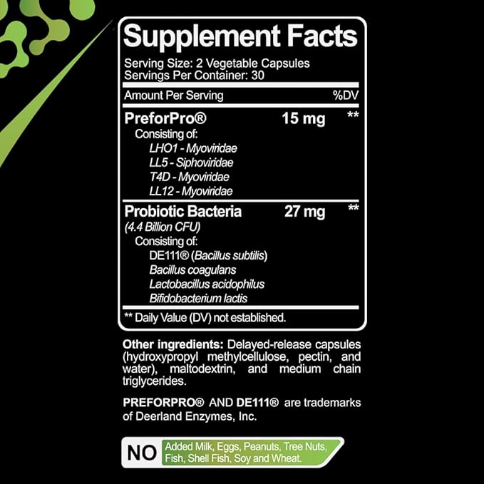 P2Biotics – Advanced Prebiotic and Probiotic Blend for Optimal Gut Health – Supports Digestion Immunity and Overall Wellness - P2Biotics 60 Vegetable Capsules