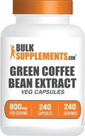 BulkSupplements.com Green Coffee Bean Extract Capsules - Green Coffee Bean Supplement - Gluten Free 1 Capsule per Serving (800mg) 240 Veg Capsules (Pack of 1)