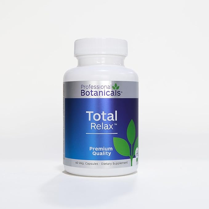 Professional Botanicals Total Relax Magnesium Supplement for Muscle Tension and Relaxation - 60 Vegetarian Capsules