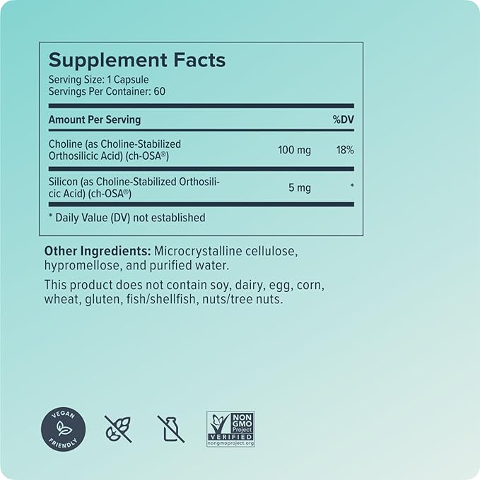 Biosil Collagen Booster Supplement - 60 Original Capsules Pack of 2 - Patented ch-OSA Activator for Skin Hair Nails &amp Joints - Supports Natural Production - 60-Day Supply