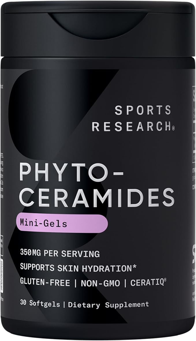 Sports Research Women's Supplement Pack - Vegan Biotin 10000mcg with Coconut Oil Multi Collagen Peptides (Type I II III V X) Enhanced with Hyaluronic Acid &amp Vitamin C &amp Phytoceramides 35