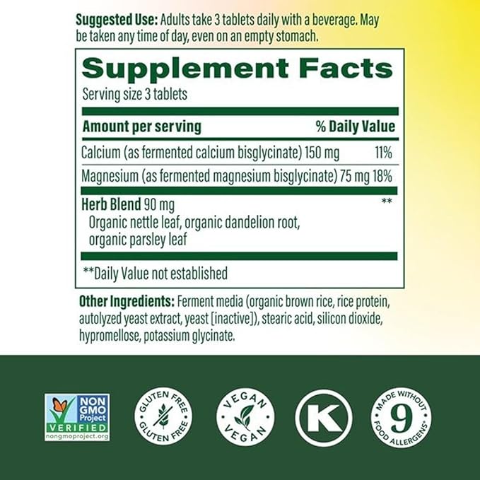 MegaFood Calcium Magnesium Supplement - Supports Bone Health &amp Heart Health - Magnesium Calcium Supplements for Women and Men - Non-GMO - 60 Tablets (20 Servings)