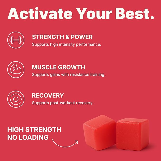 Creatine Monohydrate Gummies – 3600mg Real Creatine Per Serving – Transparent Label Delicious Strawberry Flavor Lab-Tested Strength Supplement