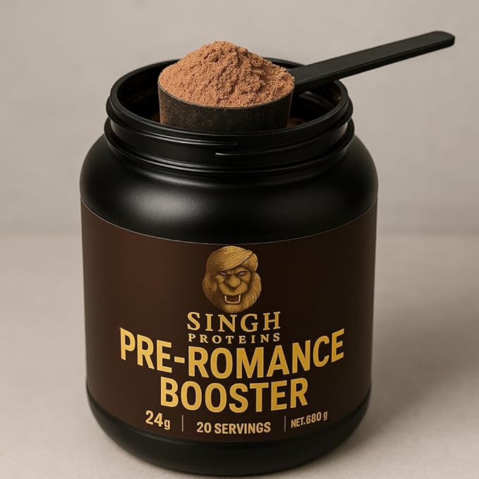 Singh Protein - Pre-Romance Protein Powder. Dubai Chocolate Royal Dubai Blend Flavor. 24g Whey Protein Isolate - Pistachio Cardamom Rose Clove and Almond - 30 Servings.