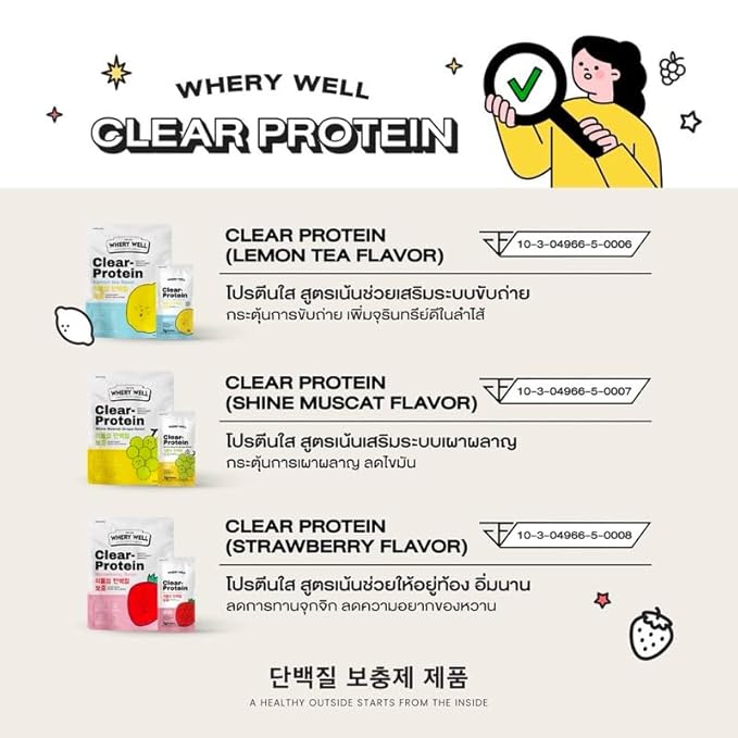 Generic WHERY WELL Clear Protein lemon tea 14g.x 30 sachets