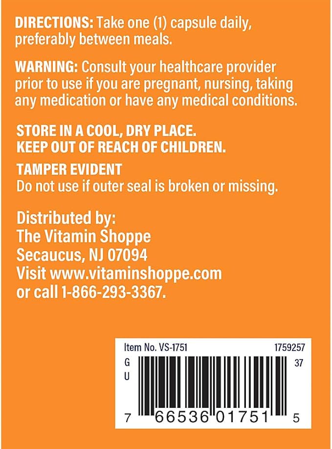 The Vitamin Shoppe Acetyl-L-Carnitine 500mg Supports Healthy Brain Memory (240 Capsules)