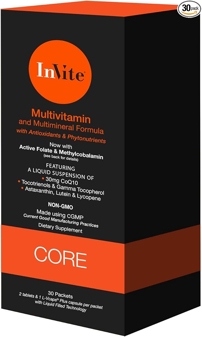 Invite Health Core Multivitamin - Supplies Essential Vitamins and Minerals in Highly-Absorbable Form to Support Overall Health - 30 Day Supply (2-Pack)