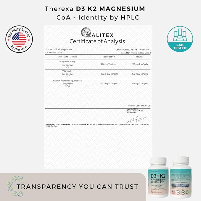 Vitamin D3 K2 Mangesium Supplement - Extra Strength with 10000 IU Vitamin D3 Magnesium Glycinate and 200 mcg K2 MK-7 Vitamin Supplements Complex for Women &amp Men - 300 Softgels