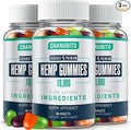 Hemp Gummies (3 Packs) Organic Omega 3 6 9 Supplement High Potency - Pain Sleep Mood - with Pure Hemp Oil Extract - Natural Edibles Gummy-Vegan Non-GMO Low Sugar