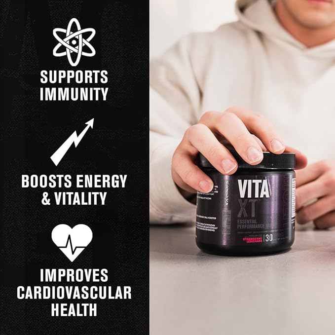 Jacked Factory Vita XT Performance Vitamin Powder - Daily Multivitamin Powder for Men with KSM-66 Ashwagandha Prebiotic Fiber Vitamin A C D K B6 B12 &amp More - Fruit Punch 30Sv