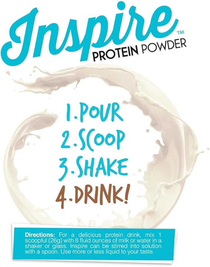 Bariatric Eating Inspire Tropical Coconut 20g Whey Protein Isolate Powder with Calcium