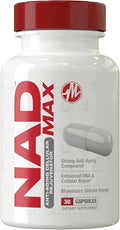 Metabolic Nutrition NAD MAX 350mg Anti-Aging Cellular Rejuvenator Supports Cellular Energy and Mitochondrial Function 30 Day Supply