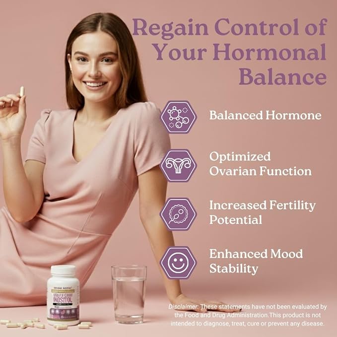 Swiss Activa+ Labs Myo Inositol &amp D-Chiro Inositol Supplement – 40:1 Ratio – Women’s Hormone Support – Supports Overall Menstrual Health &amp Metabolic Wellness –60 Day Supply
