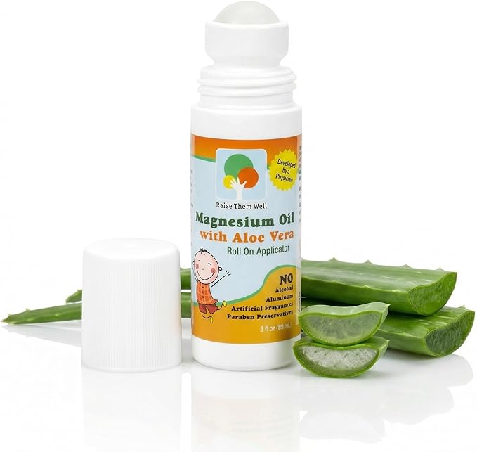 Magnesium Oil Roll-On for Kids with Aloe Vera for Muscle Relaxation &amp Joint Relief Fast-Absorbing Topical Soothing Formula for Sore Muscles Tension &amp Cramps Natural Calm Support 3 fl oz