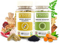 Total Mobility &amp Immune Shield – Natural Support for Joints Muscles and Immune Health | Vegan UK Made Supplement Duo | Ginger Moringa Turmeric Maca | 2-Pack