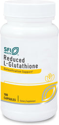 Klaire Labs SFI Health Reduced L-Glutathione 150mg - Antioxidant Supplement with Magnesium for Liver Detox &amp Immune Support - Active Reduced Form - Hypoallergenic (100 Capsules)