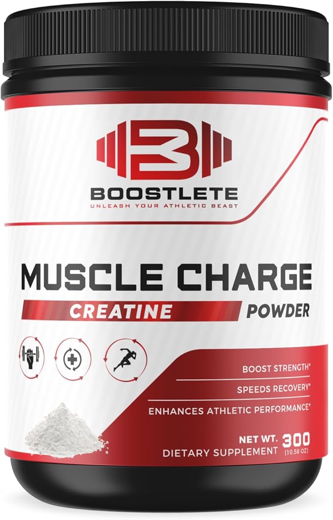 MuscleCharge Premium Creatine Monohydrate Powder – Supports Muscle Growth Strength Performance &amp Energy – Lab-Tested Pure Creatine – 500 Grams (100 Servings)