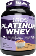 EAS Experimental and Applied Sciences 100% Platinum | 3 Ultra-Platinum Whey Proteins | Increase Size &amp Strength | 25g Protein 5.5g BCAAs | 5 Pound (Cinnamon Cereal Crunch)