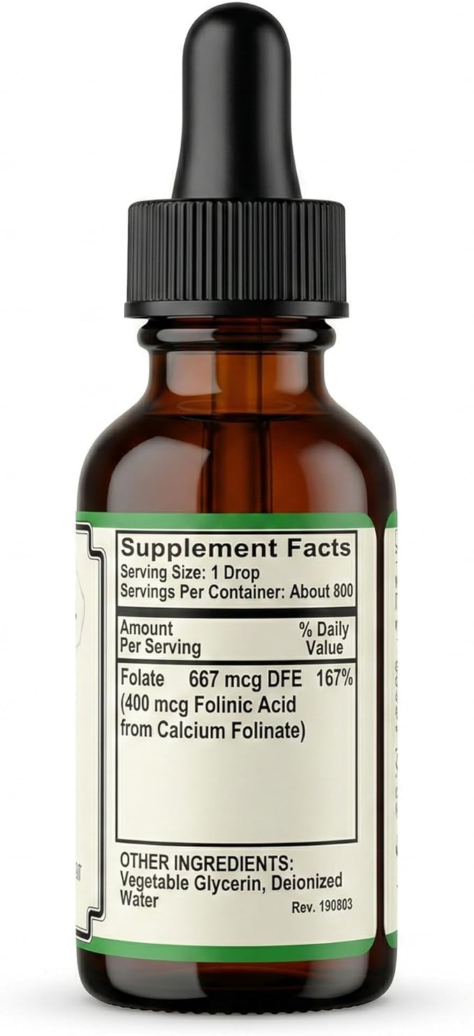 Folate Iiquid [ 667 mcg DFE 400 mcg of Folinic Acid ] 800 Servings