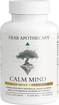 Calm Mind Stress Support Supplement with Ashwagandha GABA L-Theanine 5-HTP Rhodiola B-Vitamins Magnesium - 24 Ingredients - 60 Capsules