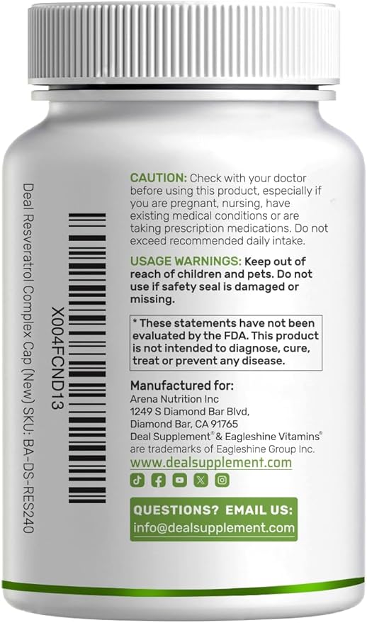 Resveratrol Complex 2000mg 240 Veggie Capsules – Extra Strength Trans-Resveratrol with NAD Quercetin Curcumin Grape Seed &amp More – Healthy Aging Antioxidant for Energy &amp Brain Support