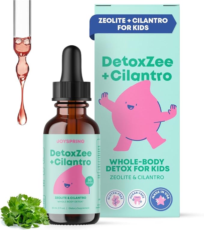 JoySpring DetoxZee Cilantro and SleepBerry Liquid Melatonin Drops for Kids