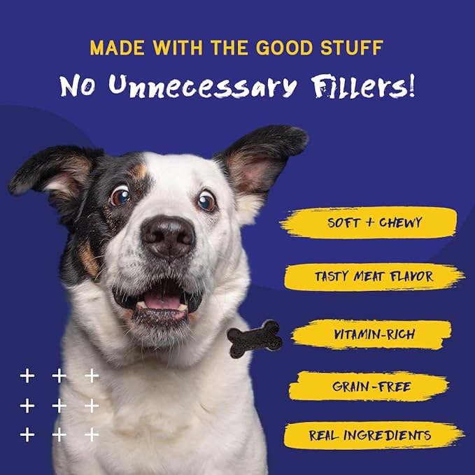 PupGrade Daily Multivitamin for Dogs – All-in-One Supplement with Omega Fish Oil Vitamins A C D E &amp B Complex for Everyday Health – 180 Soft Chews