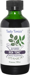 Vitanica Iron Tonic Liquid Iron Supplement Red Blood Cell Support Vegan 4 Ounce