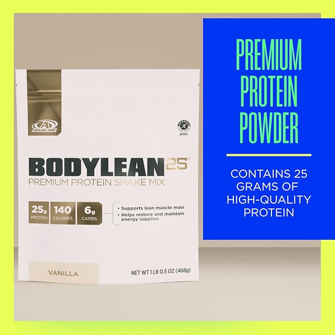 AdvoCare BodyLean25 - Protein Powder with Whey Protein Isolate - Supports Muscle Building &amp A Lean Body - Offers Energy Support* - Vanilla 13 Servings