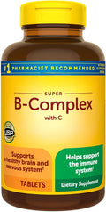 Super B-Complex with Vitamin C &amp Folic Acid 460 Tablets – Dietary Supplement for Daily B Vitamin Support (Pack of 1)