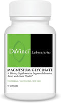 DaVinci Labs Magnesium Glycinate - Supports Sleep Heart Brain Relaxation &amp Bone Health* - Bioavailable &amp Stomach-Friendly* - 90 Capsules