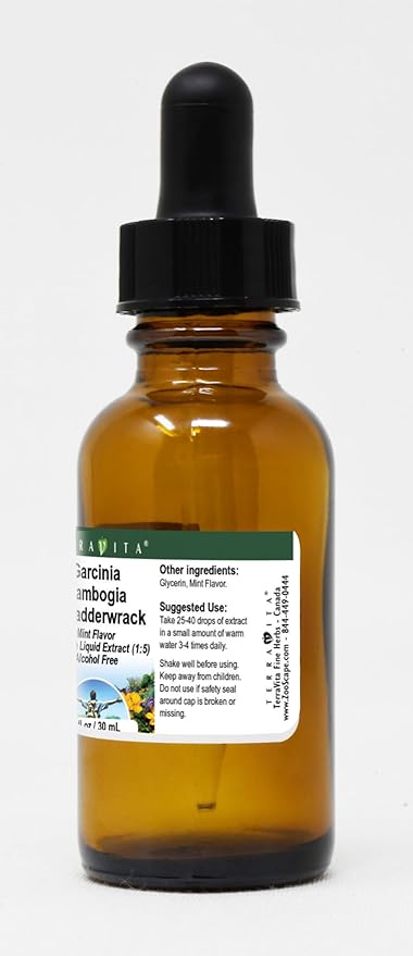 Garcinia Cambogia &amp Bladderwrack Glycerite Liquid Extract (1:5) - Mint Flavored (1 oz ZIN: 522496) - 3 Pack
