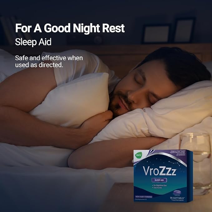 AXIV VroZzz Melatonin Gummies + Notts PM Acetaminophen Caplets Liquid Formula Value Bundle
